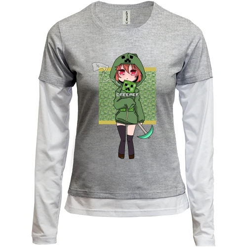 Женский лонгслив Комби Minecraft Girl