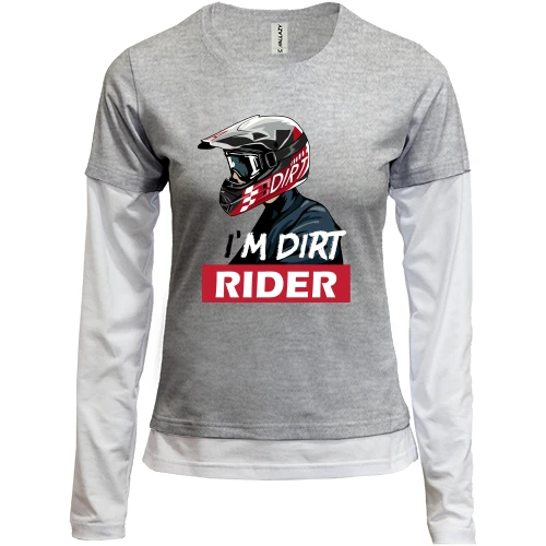 Женский лонгслив Комби I'm a dirty rider