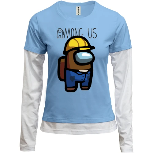 Женский лонгслив Комби Among Us Builder