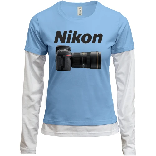 Женский лонгслив Комби Nikon Camera