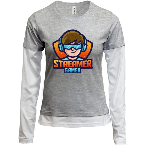 Женский лонгслив Комби Streamer gamer