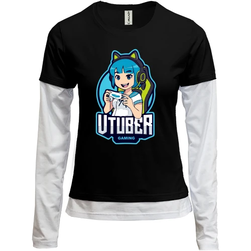 Женский лонгслив Комби Utuber gaming