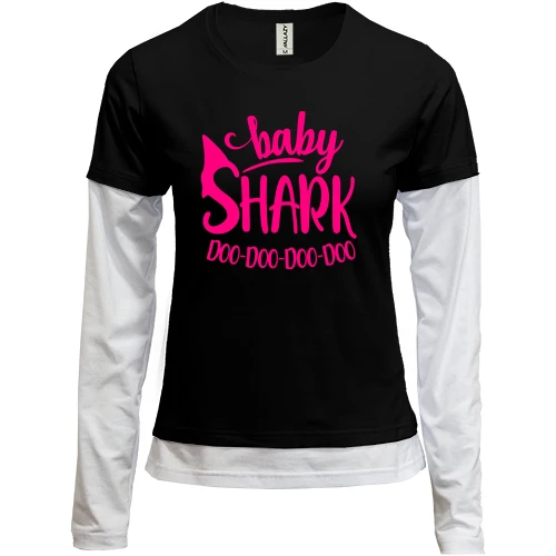 Женский лонгслив Комби Baby Shark