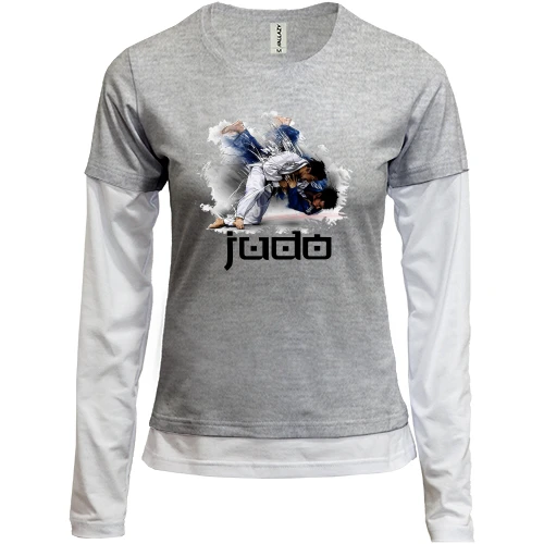 Женский лонгслив Комби, синий, JUDO.