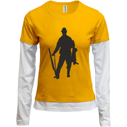 Женский лонгслив Комби Hunter silhouette