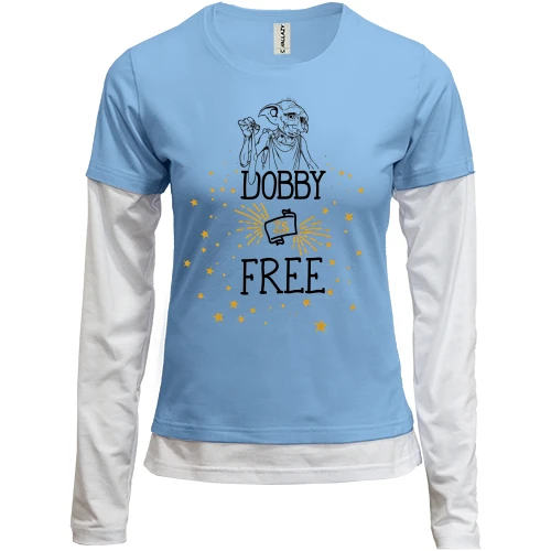 Женский лонгслив Комби Dobby is free - Добби свободен!