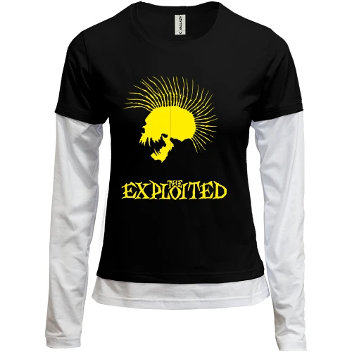 Женский лонгслив Комби, красный, Exploited