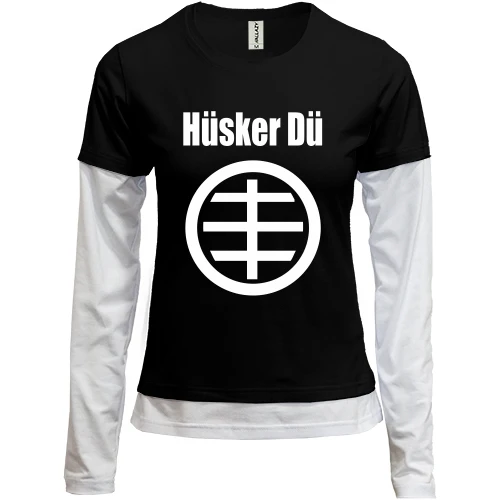 Женский лонгслив Комби, черный, Hüsker Dü