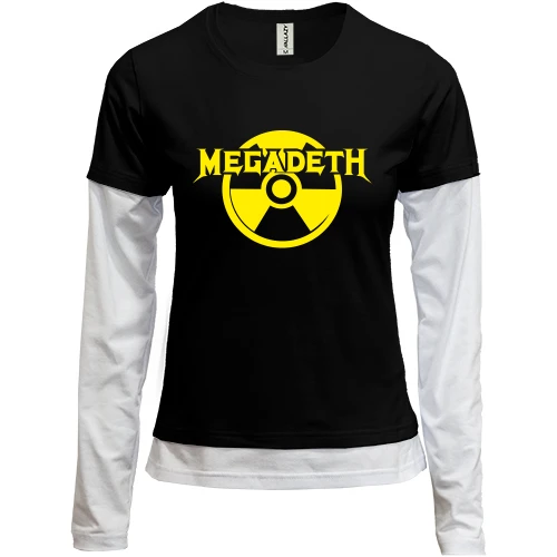 Жіночий лонгслів Комбі, Чорний, Megadeth 2