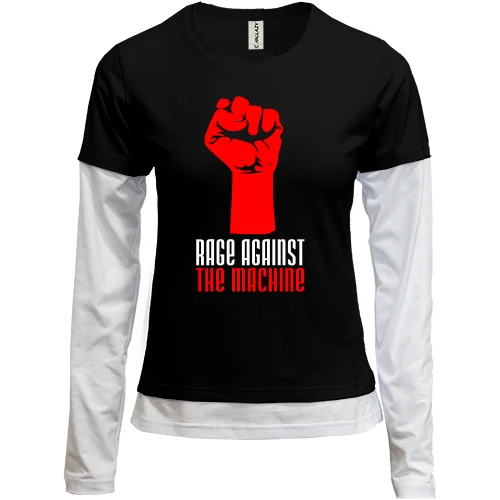 Женский лонгслив Комби, черный, Rage Against the Machine