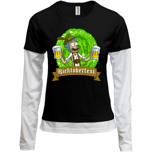 Женский лонгслив Комби Ricktoberfest