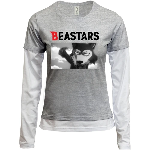 Жіночий лонгслів Комбі, синій, BEASTARS, Legosi