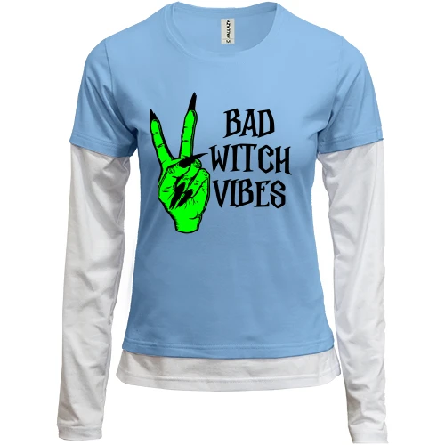Женский лонгслив Комби Bad witch vibes