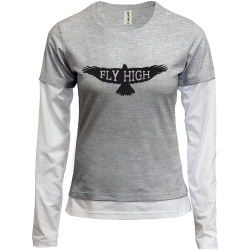 Женский лонгслив Комби Fly high