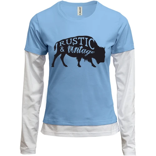 Женский лонгслив Комби rustic & vintage