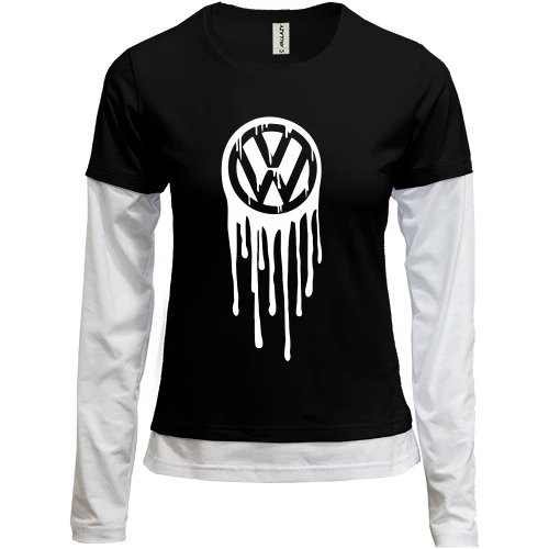 Жіночий лонгслів Комбі Volkswagen з патьоками