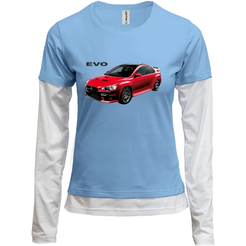 Жіночий лонгслів Комбі з лого Mitsubishi EVO