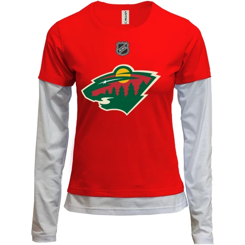 Жіночий лонгслів Комбі Minnesota Wild (3)