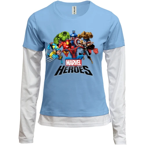 Женский лонгслив Комби Marvel Heroes (2)