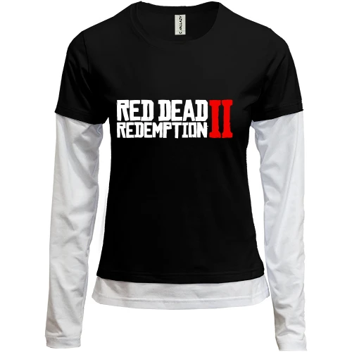 Женский лонгслив Комби Red Dead Redemption 2 (лого)
