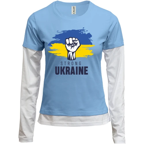 Женский лонгслив Комби Strong Ukraine
