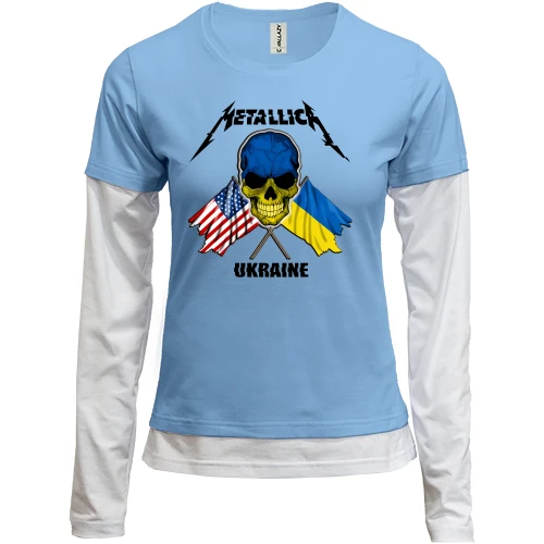 Женский лонгслив Комби Metallica Ukraine