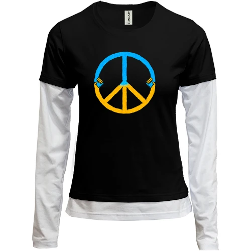 Женский лонгслив Комби Peace Ukraine