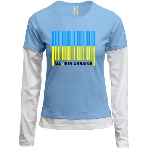 Женский лонгслив Комби Made in Ukraine (штрих-код)