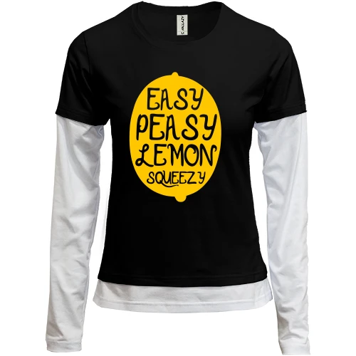 Женский лонгслив Комби Easy Peasy Lemon Squeezy