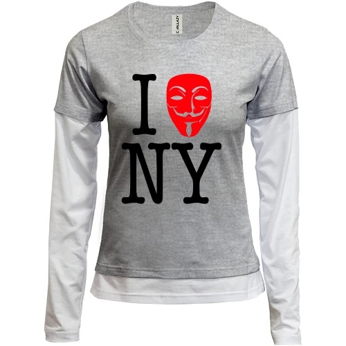 Жіночий лонгслів Комбі I Anonymous NY