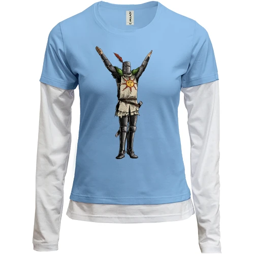 Женский лонгслив Комби, синий, Dark Souls (2)