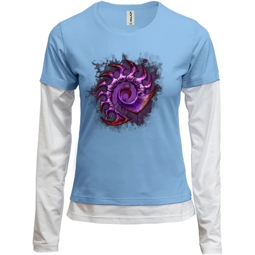 Женский лонгслив Комби Starcraft zerg logo