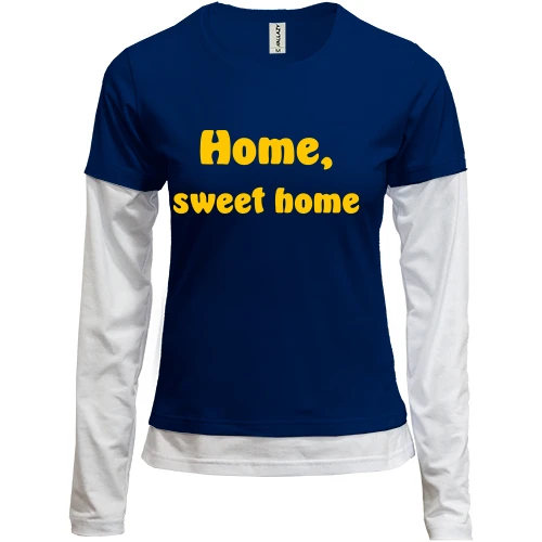 Женский лонгслив Комби Home, sweet home