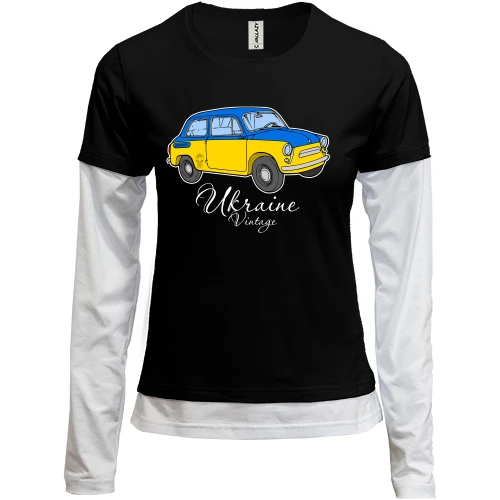 Женский лонгслив Комби Ukraine Vintage (ЗАЗ 965)