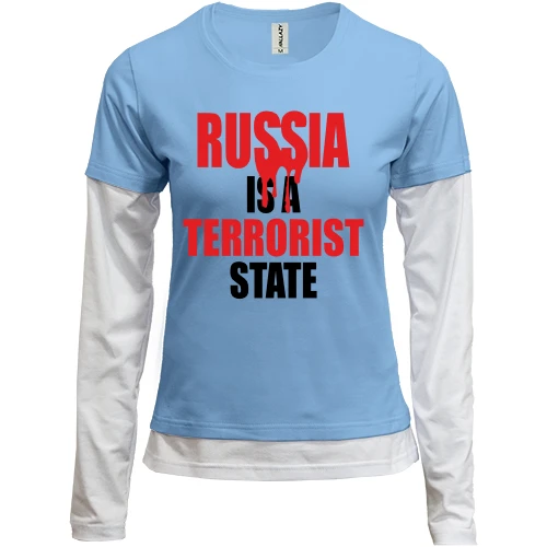 Женский лонгслив Комби Russia is a Terrorist State