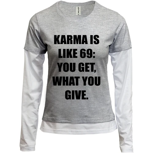 Женский лонгслив Комби Karma