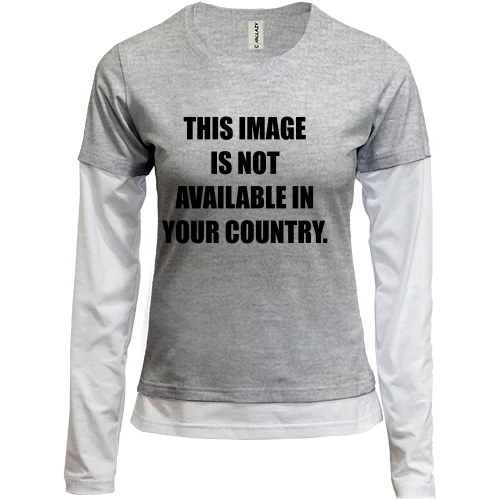 Жіночий лонгслів Комбі, Сірий меланж, Image is not available in your country