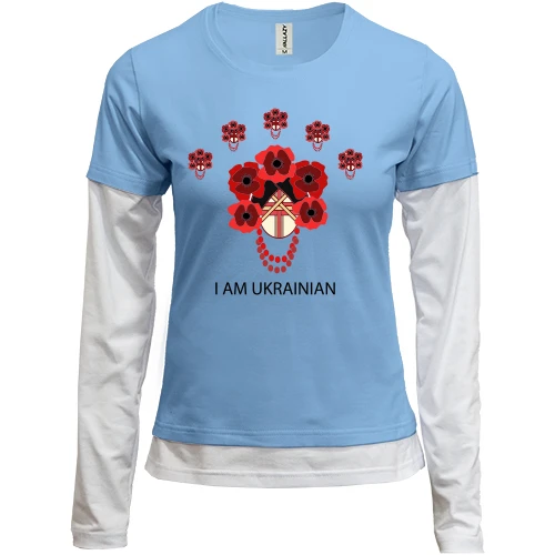Женский лонгслив Комби I`m Ukrainian (ART)