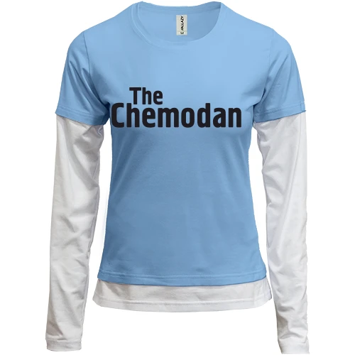 Женский лонгслив Комби, синий, Chemodan