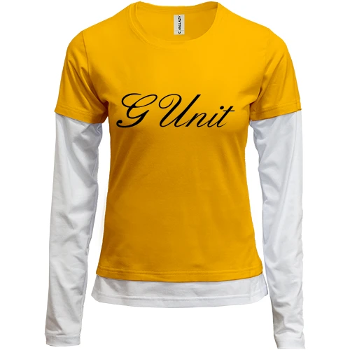 Женский лонгслив Комби, желтый, G unit
