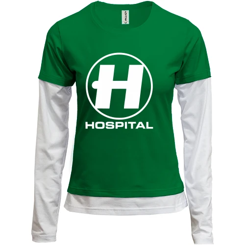 Женский лонгслив Комби Hospital Records