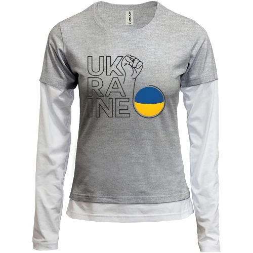 Женский лонгслив Комби Ukraine Power
