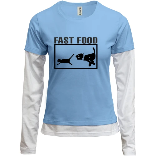Женский лонгслив Комби Fast food