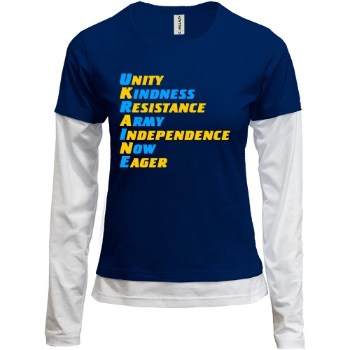 Женский лонгслив Комби Unity Kindness Resistance
