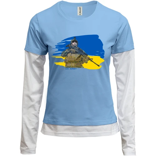 Женский лонгслив Комби UA Army (2)