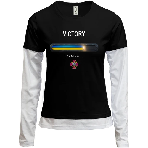 Женский лонгслив Комби Victory Loading