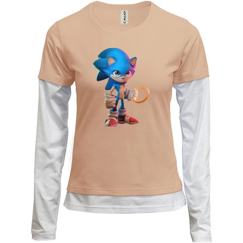 Женский лонгслив Комби Sonic - Just Do It