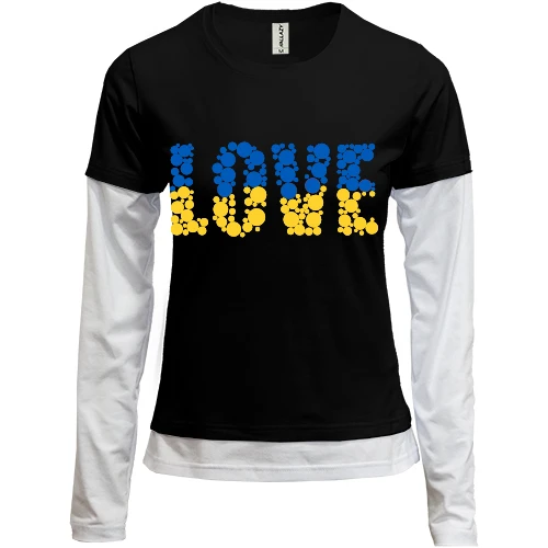 Женский лонгслив Комби Love & Live