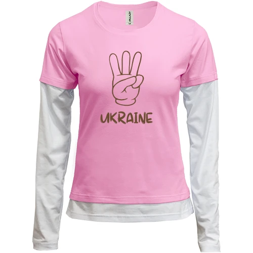Женский лонгслив Комби Свобода Украине (2)