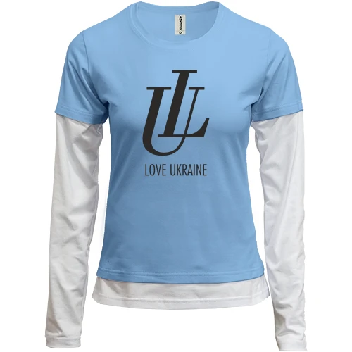 Женский лонгслив Комби LU "Love Ukraine"